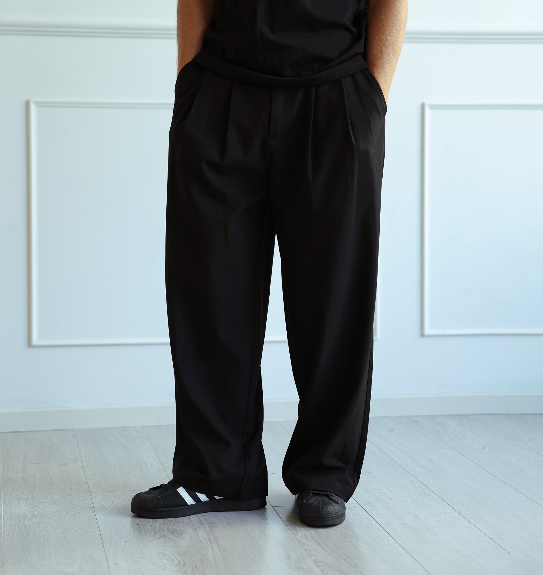 Albert Pleated Pant - Black