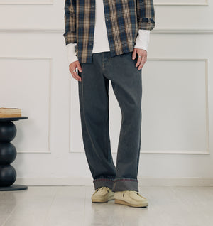 Edgar Wide Denim - Charcoal