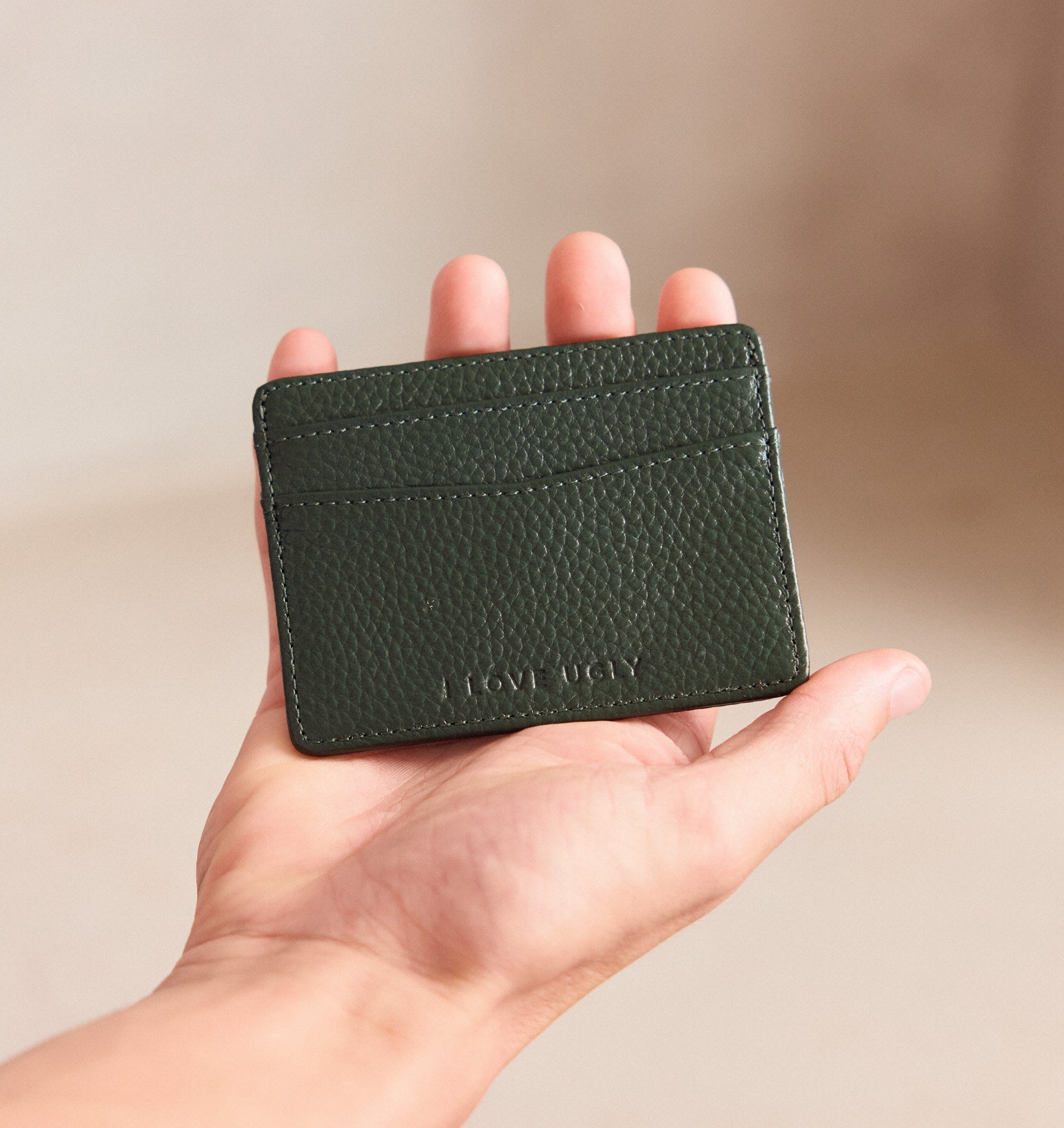 Kingsley Leather Card holder - Green