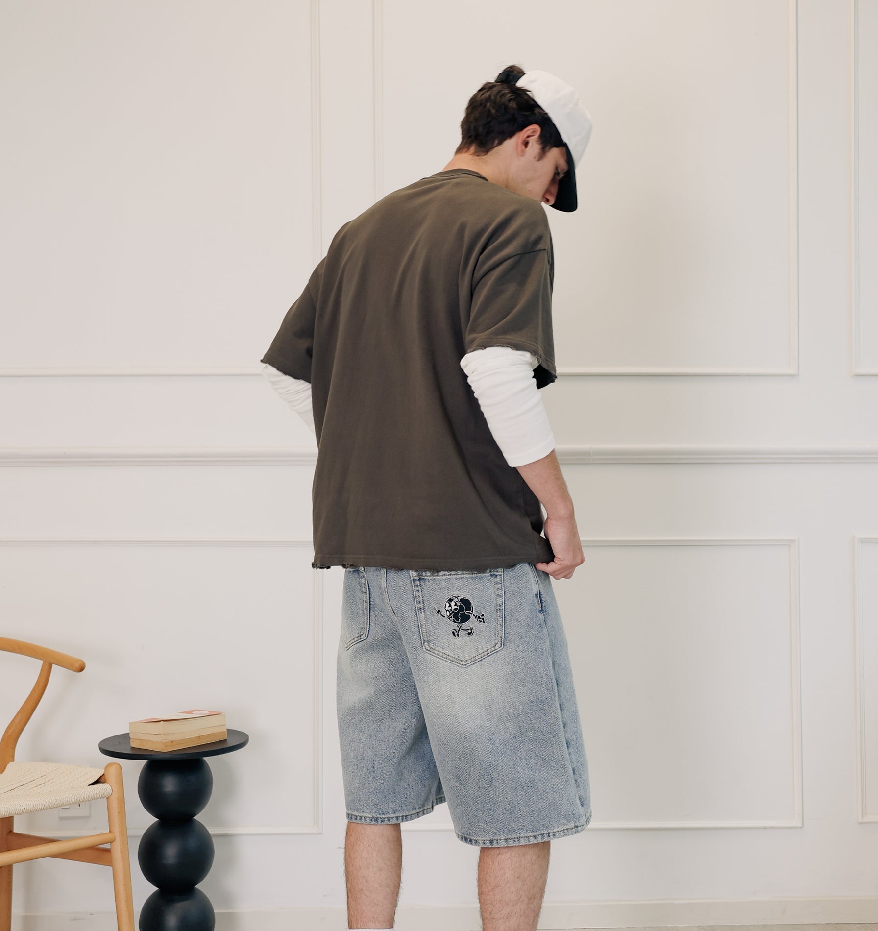 Wyatt Denim Short - Grey Blue