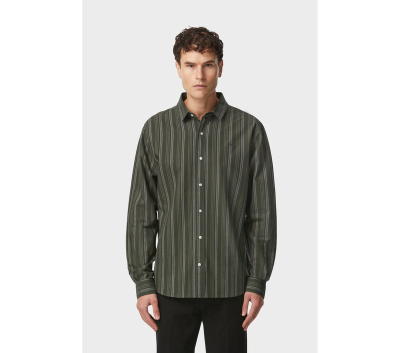 Wallace LS Shirt - Green Stripe