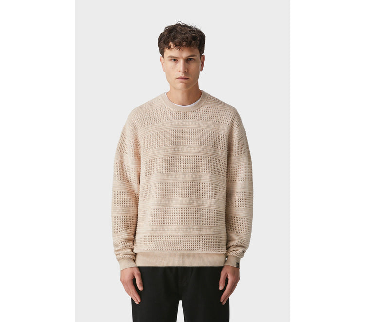 Textured Knit Sweater - Pumice
