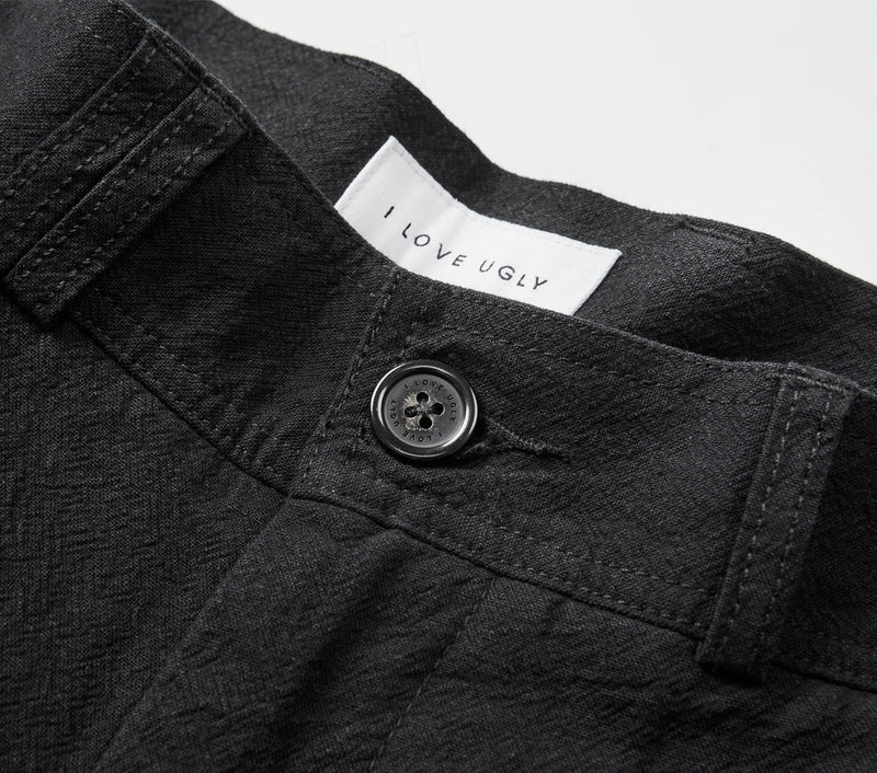 Linen Slim Kobe Pant - Black