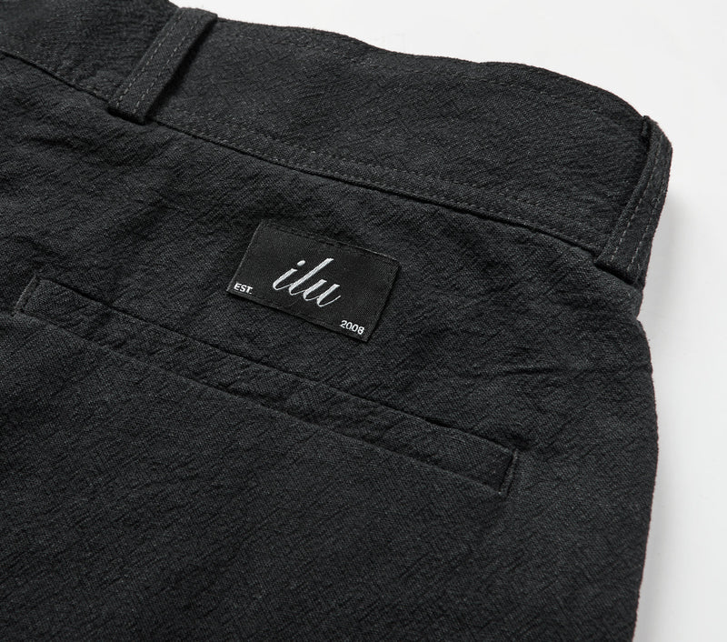 Linen Slim Kobe Pant - Black