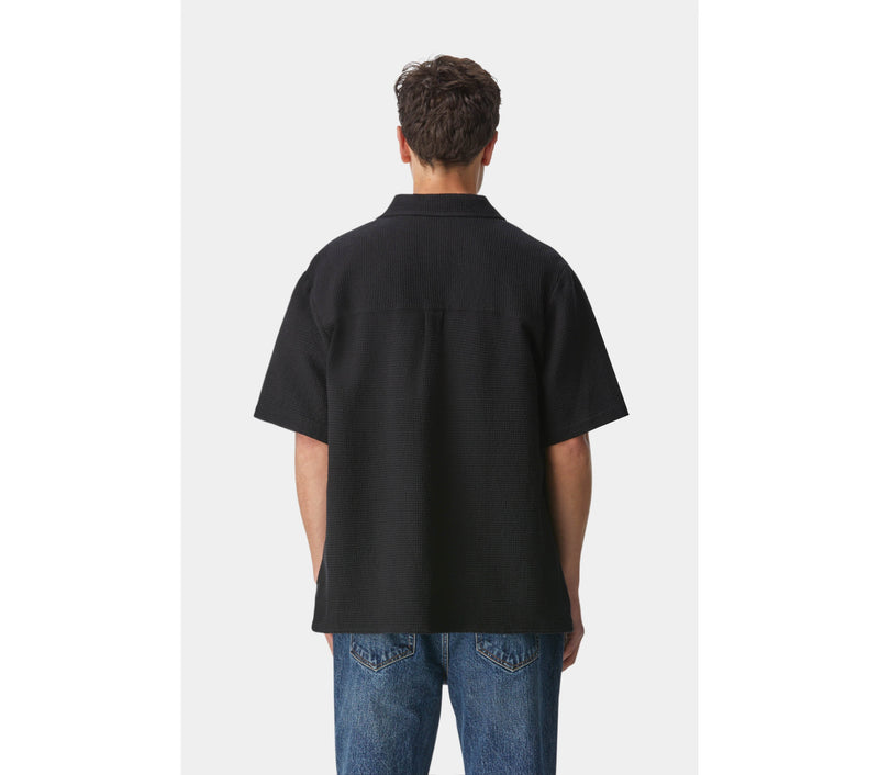 Waffle SS Shirt - Black
